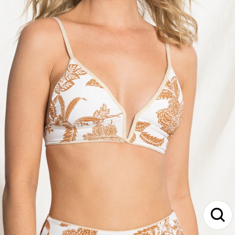 MAAJI bikini gold reversible orange floral print